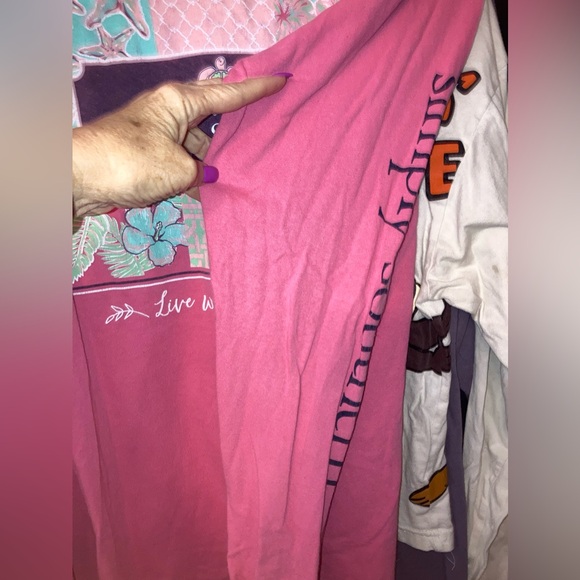 Pink Simply Southern Longsleeve Turtle T-shirt Live What You Love Ladies Sz LG - Picture 5 of 5